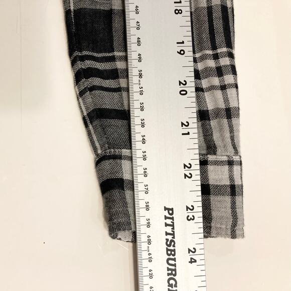 NWOT CURRENT/ELLIOTT Shirt 0 Multi Plaid Flannel Slim Button-Up “Sugar Siesta” - Picture 10 of 11